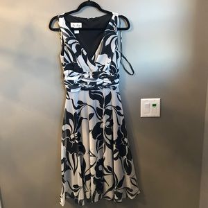 Black and white party dress